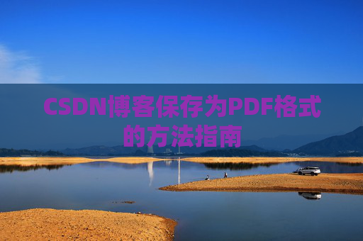CSDN博客保存为PDF格式的方法指南